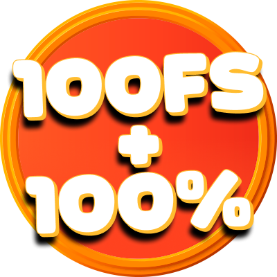 100 free spins + 100% welcome bonus