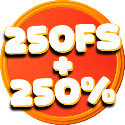 250 free spins + 250% bonus