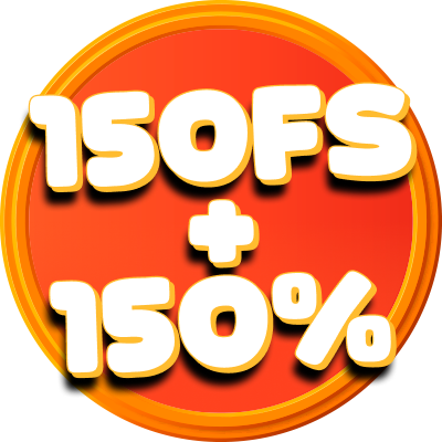 150 free spins + 150% bonus